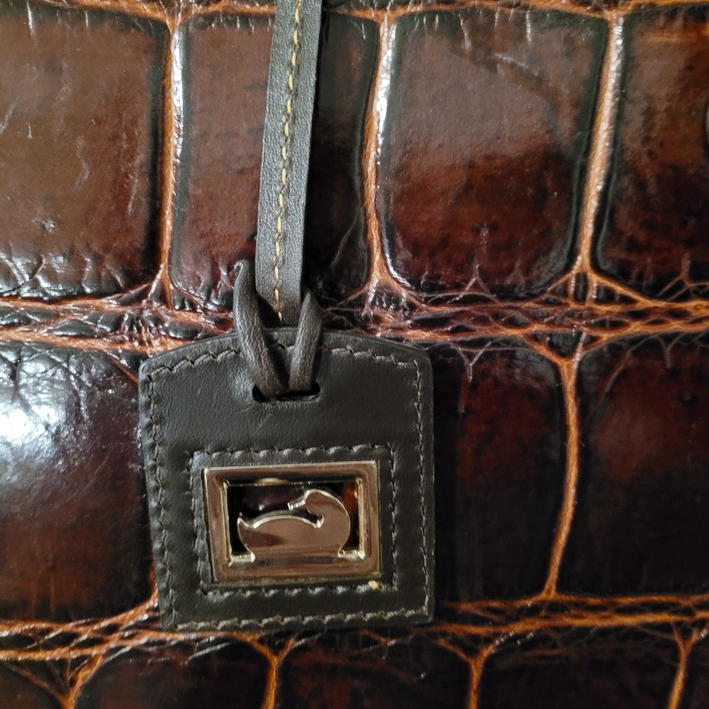 Dooney & Bourke Brown Crocodile-Embossed Tote Bag - F11 - Picture 6 of 11